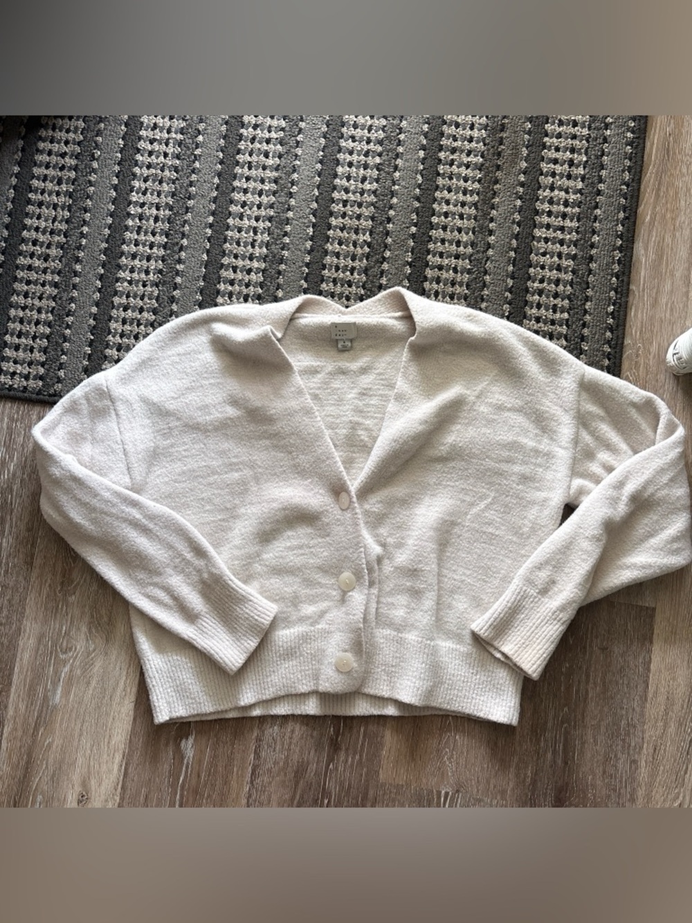 a new day Cream Button-Front V-Neck Cardigan